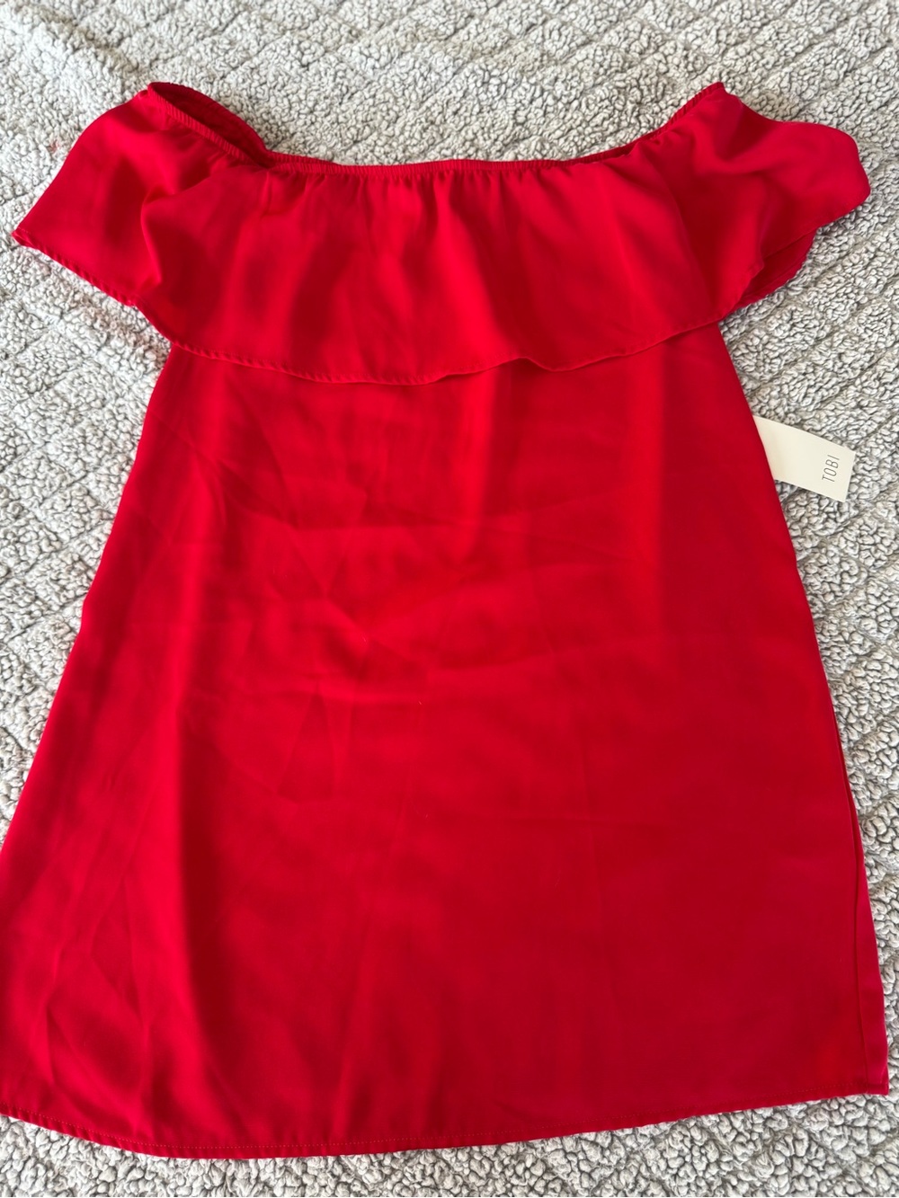 NWT Tobi Off-Shoulder Red Dress